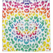 Rainbow-Leoparden Duschvorhang (Vorderseite)