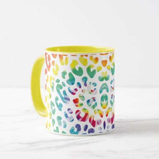 Rainbow-Leoparden Tasse (Vorderseite Links)