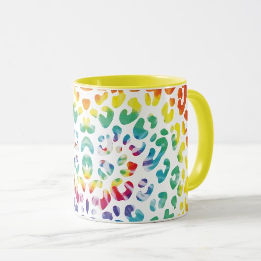 Rainbow-Leoparden Tasse (VorderseiteRechts)