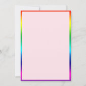 Rainbow Lesbian Elegant Stilvolle Hochzeit Einladung (Rückseite)