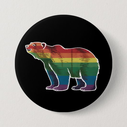 Rainbow Lesbian LGBT Gay Pride Button (Vorderseite)