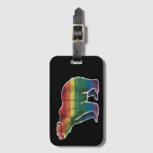 Rainbow Lesbian LGBT Gay Pride Gepäckanhänger (Vorderseite Vertikal)