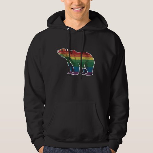 Rainbow Lesbian LGBT Gay Pride Hoodie (Vorderseite)