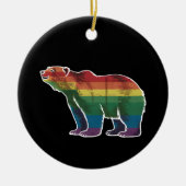Rainbow Lesbian LGBT Gay Pride Keramik Ornament (Vorne)