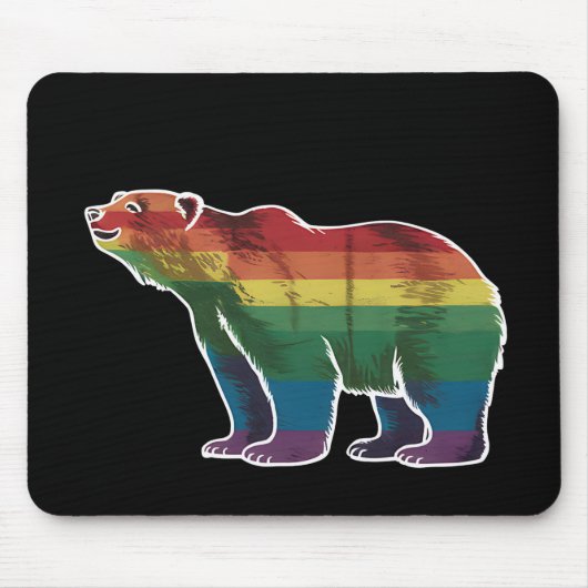 Rainbow Lesbian LGBT Gay Pride Mousepad (Vorne)