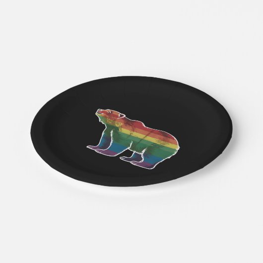 Rainbow Lesbian LGBT Gay Pride Pappteller (Schrägansicht)