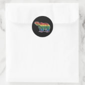 Rainbow Lesbian LGBT Gay Pride Runder Aufkleber (Tasche)