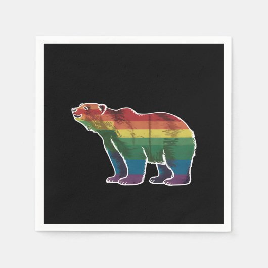 Rainbow Lesbian LGBT Gay Pride Serviette (Vorderseite)