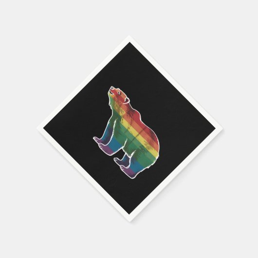 Rainbow Lesbian LGBT Gay Pride Serviette (Ecke)