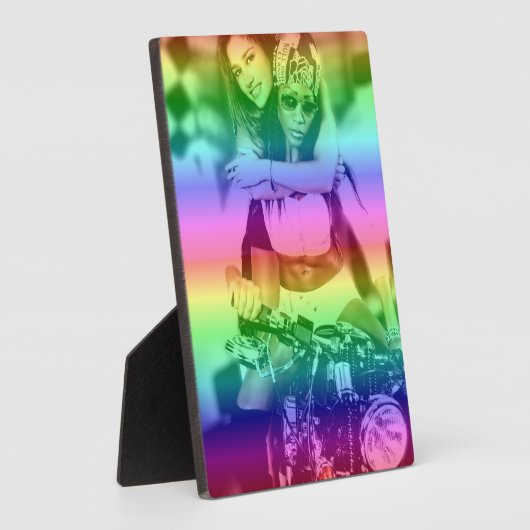 Rainbow Lesbian Pride Personalized Foto Platte Fotoplatte (Seite)