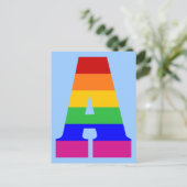 Rainbow Letter A Postkarte (Stehend Vorderseite)