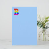 Rainbow Letter B Briefpapier (Stehend Vorderseite)