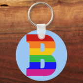 Rainbow Letter B Schlüsselanhänger (Vorderseite)