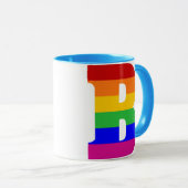 Rainbow Letter B Tasse (VorderseiteRechts)