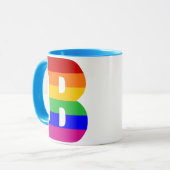 Rainbow Letter B Tasse (Vorderseite Links)