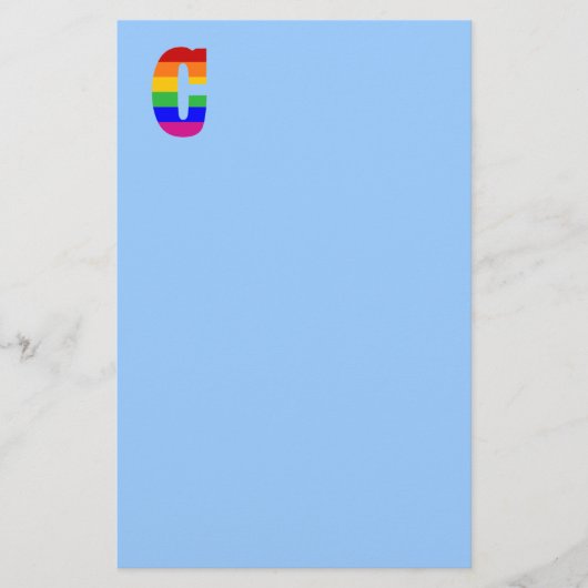 Rainbow Letter C Briefpapier (Vorderseite)