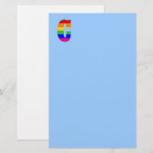 Rainbow Letter C Briefpapier (Vorne/Hinten)
