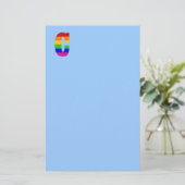 Rainbow Letter C Briefpapier (Stehend Vorderseite)