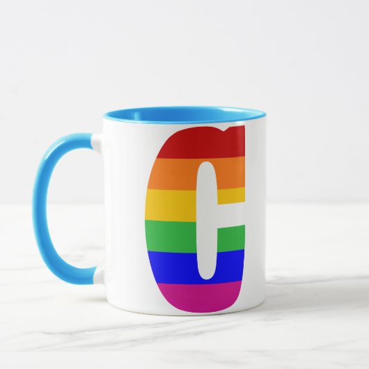 Rainbow Letter C Tasse (Links)