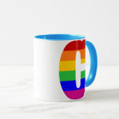 Rainbow Letter C Tasse (VorderseiteRechts)