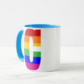 Rainbow Letter C Tasse (Vorderseite Links)