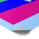 Rainbow Letter D Poster (Ecke)