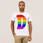 Rainbow Letter D T-Shirt (Vorne ganz)