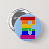 Rainbow Letter E Button (Vorne & Hinten)