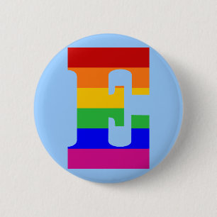 Rainbow Letter E Button