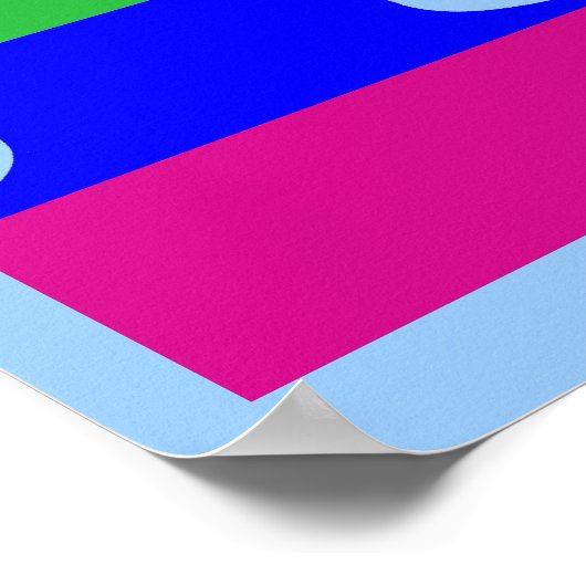 Rainbow Letter E Poster (Ecke)