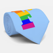 Rainbow Letter F Krawatte (Gerollt)