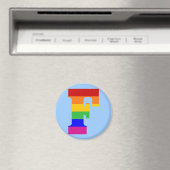 Rainbow Letter F Magnet (In Situ (Geschirrspüler))