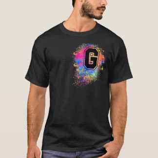 Rainbow Letter G Initial Mit Monogramm farbenfroh T-Shirt