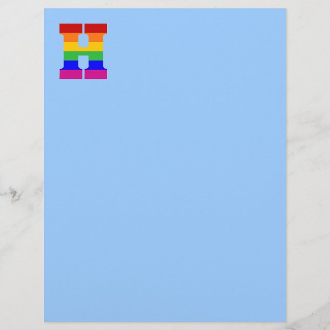 Rainbow Letter H (Vorderseite)