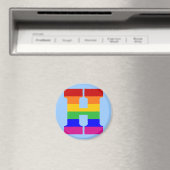 Rainbow Letter H Magnet (In Situ (Geschirrspüler))