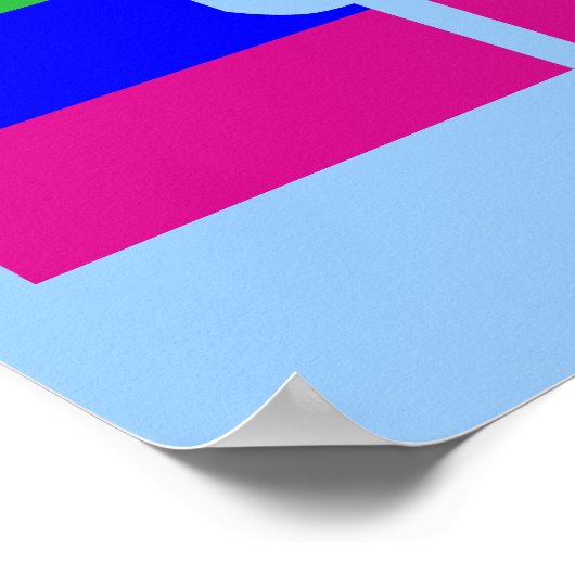 Rainbow Letter H Poster (Ecke)