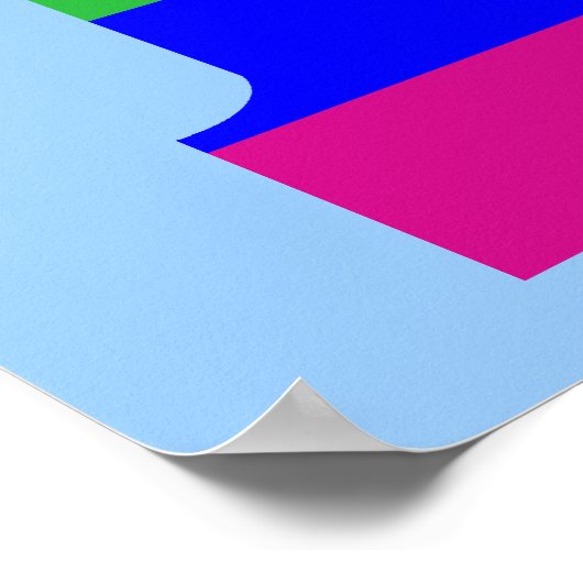 Rainbow Letter I Poster (Ecke)