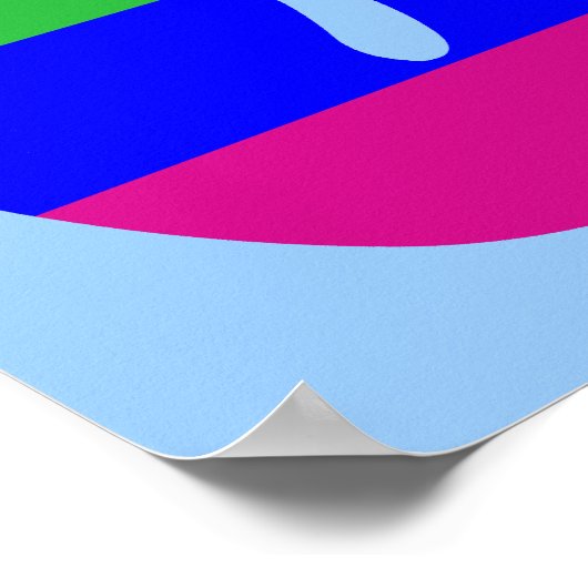 Rainbow Letter J Poster (Ecke)