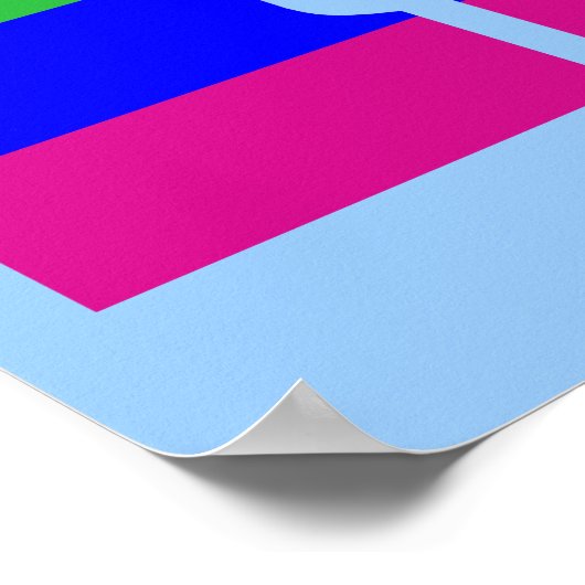 Rainbow Letter K Poster (Ecke)