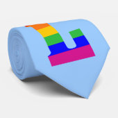 Rainbow Letter L Krawatte (Gerollt)