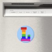 Rainbow Letter L Magnet (In Situ (Geschirrspüler))