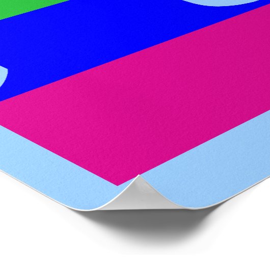 Rainbow Letter L Poster (Ecke)