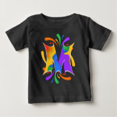 Rainbow Letter M Monogram Abstract Baby T-shirt (Vorderseite)