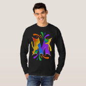 Rainbow Letter M Monogram Abstract T-Shirt (Vorne ganz)