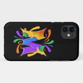 Rainbow Letter M Monogram Abstrakt Case-Mate iPhone Hülle (Rückseite (Horizontal))