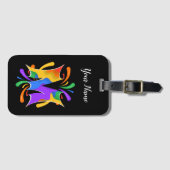 Rainbow Letter M Monogram Abstrakt Gepäckanhänger (Vorderseite (Horizontal))