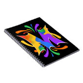 Rainbow Letter M Monogram Abstrakt Notizblock (Rechte Seite)
