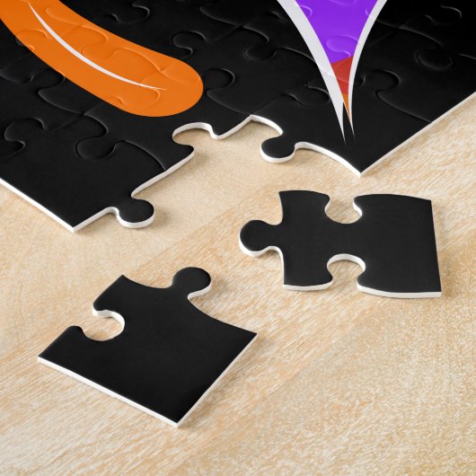 Rainbow Letter M Monogram Abstrakt Puzzle (Seite)