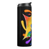 Rainbow Letter M Monogram Abstrakt Thermosbecher (Nach links gedreht)