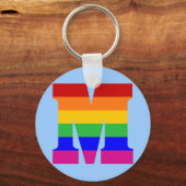 Rainbow Letter M Schlüsselanhänger (Vorderseite)